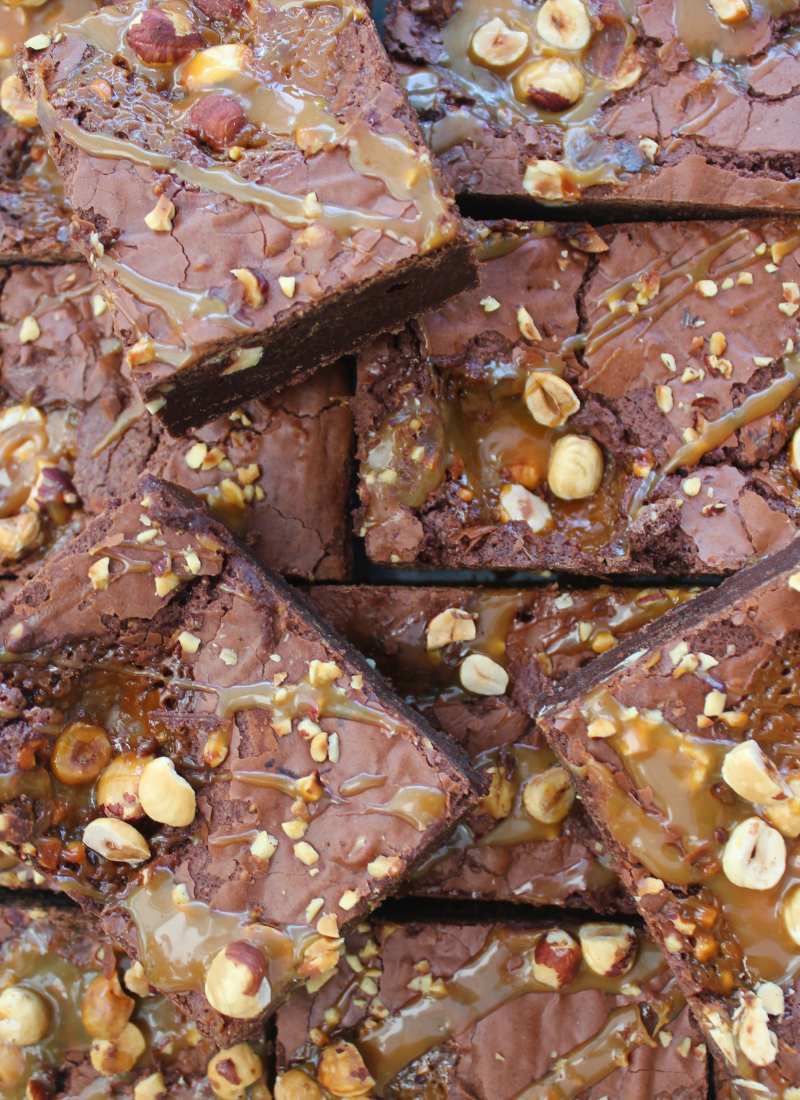 Roasted Hazelnut & Salted Caramel Brownie
