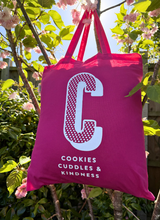 Load image into Gallery viewer, 'Cookies Cuddles &amp; Kindness' Tote Bag
