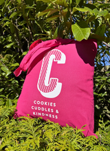 Load image into Gallery viewer, 'Cookies Cuddles &amp; Kindness' Tote Bag
